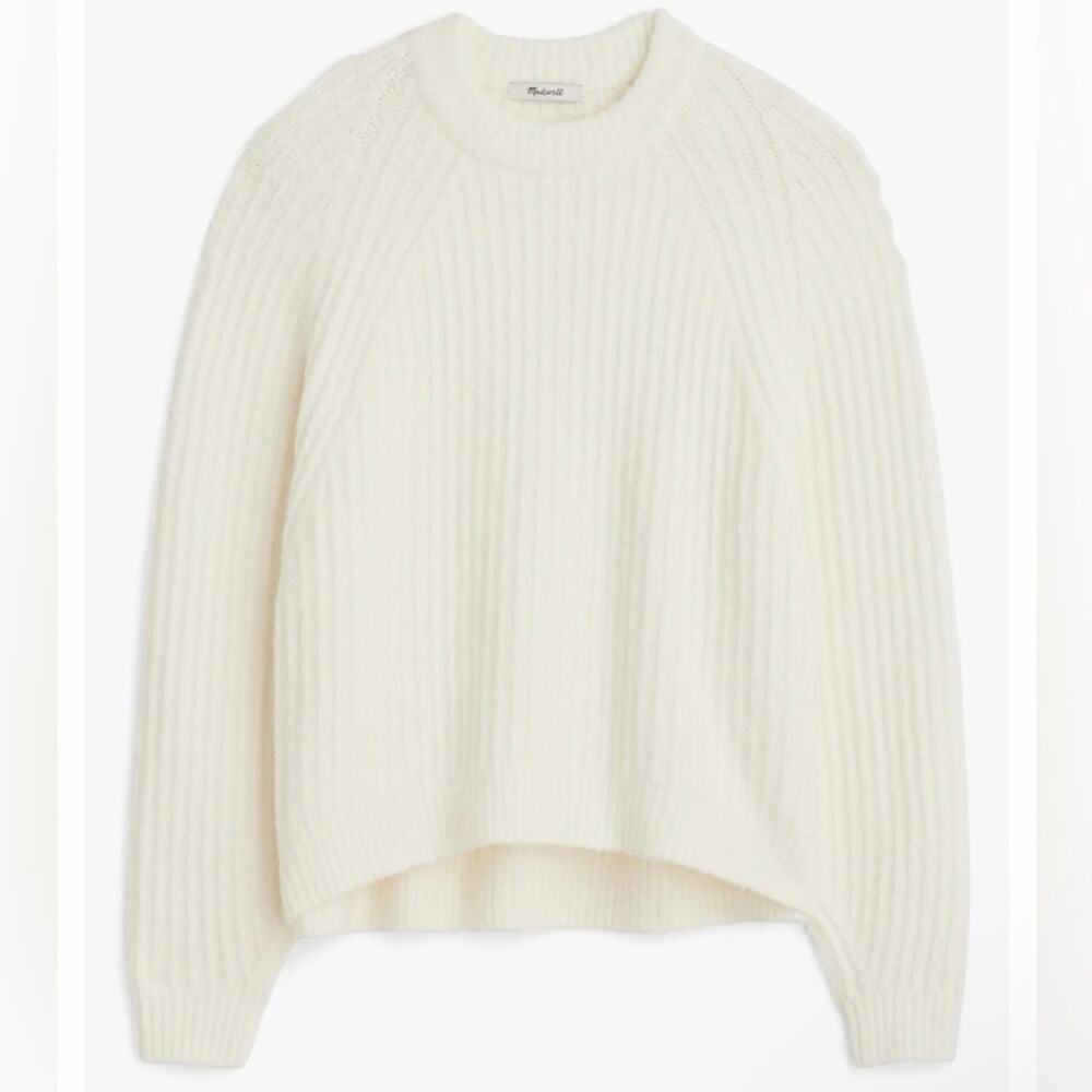 Madewell Supersoft Cozy Cotton Blend Ribbed Sweater Size XL